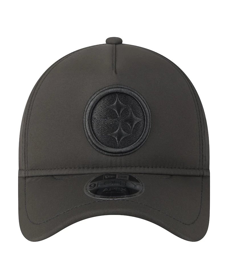 New Era Men's Black Pittsburgh Steelers Apex 9FORTY Adjustable Hat