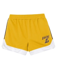 Outerstuff Preschool Gold Los Angeles Lakers Home Plate T-Shirt and Shorts Set