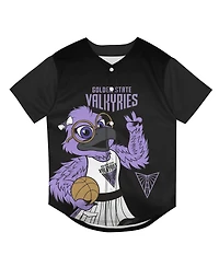Outerstuff Big Boys and Girls Eclipse Black Golden State Valkyries Mascot Friend Mesh Fashion Jersey