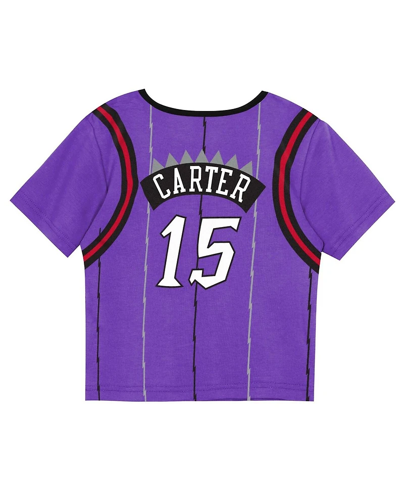 Mitchell & Ness Preschool 2-Pack Vince Carter Purple Toronto Raptors Play by Place T-Shirt and Shorts Set