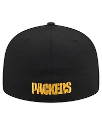 New Era Men's Black Green Bay Packers 59FIFTY Fitted Hat