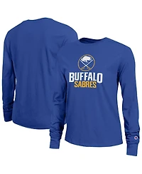 Champion Women's Royal Buffalo Sabres Wordmark Lockup Long Sleeve T-Shirt