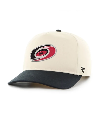 '47 Brand Men's Cream/Black Carolina Hurricanes Logo 2-Tone Hitch Adjustable Hat