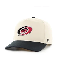 '47 Brand Men's Cream/Black Carolina Hurricanes Logo 2-Tone Hitch Adjustable Hat