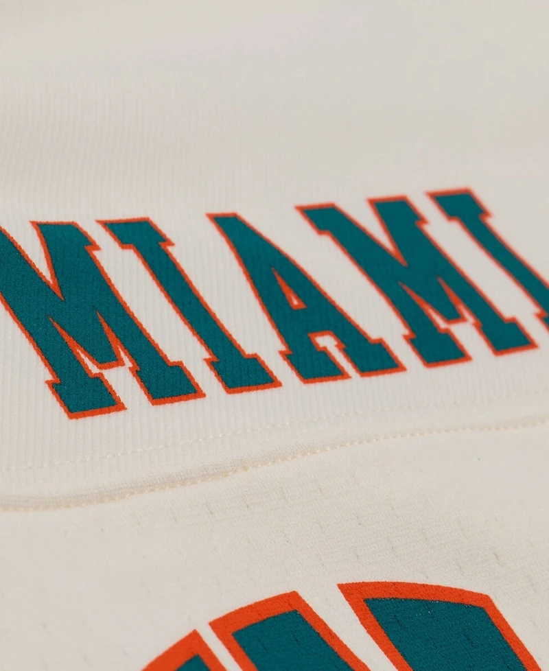 Mitchell & Ness Women's Dan Marino Cream Miami Dolphins Retired Player Cropped Fashion Jersey