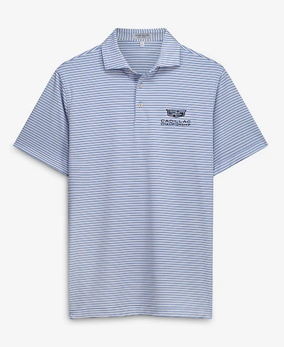 Peter Millar Men's Blue Cadillac Championship Owens Performance Jersey Polo Shirt