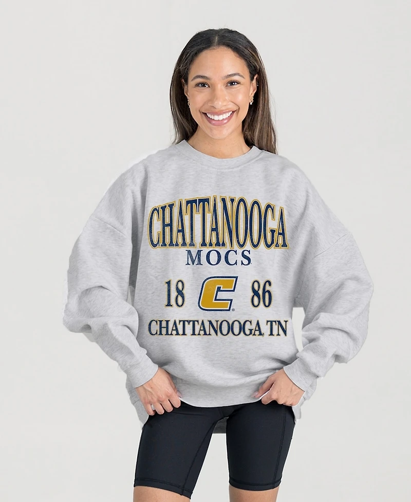 Gameday Couture Women's Ash Tennessee Chattanooga Mocs Premium Fleece Pullover Sweatshirt