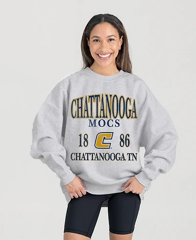 Gameday Couture Women's Ash Tennessee Chattanooga Mocs Premium Fleece Pullover Sweatshirt