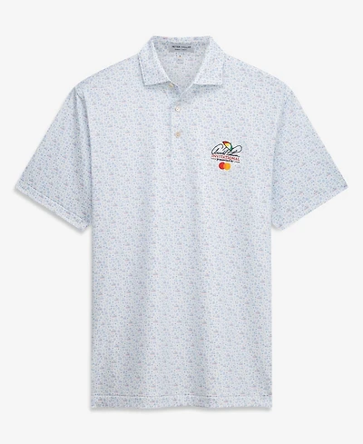 Peter Millar Men's White Arnold Palmer Invitational Custom Print Stretch Polo Shirt