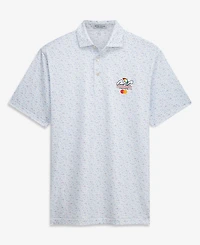 Peter Millar Men's White Arnold Palmer Invitational Custom Print Stretch Polo Shirt