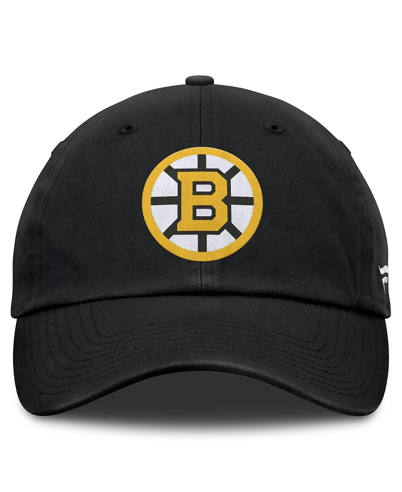 Fanatics Men's Black Boston Bruins Primary Logo Adjustable Hat