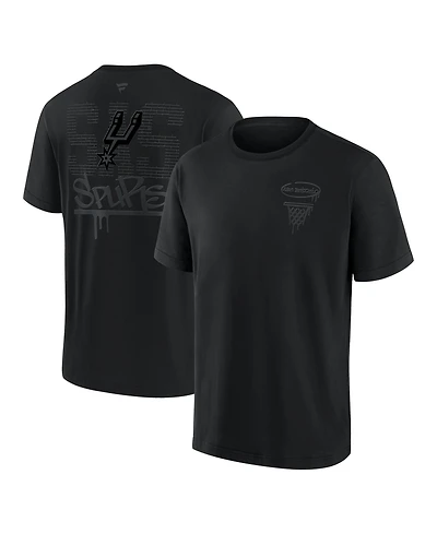 Fanatics Men's San Antonio Spurs Blackout Heavyweight T-Shirt