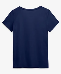 Logo Athletic Women's Navy Denver Broncos Primary V-Neck T-Shirt