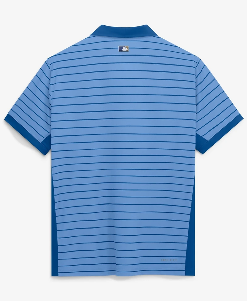 Nike Men's Light Blue Kansas City Royals Authentic Collection Striped Victory Dri-fit Polo Shirt