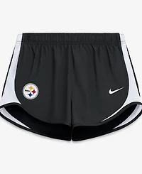 Nike Women's Black Pittsburgh Steelers Tempo Mid-Rise Dri-fit Shorts