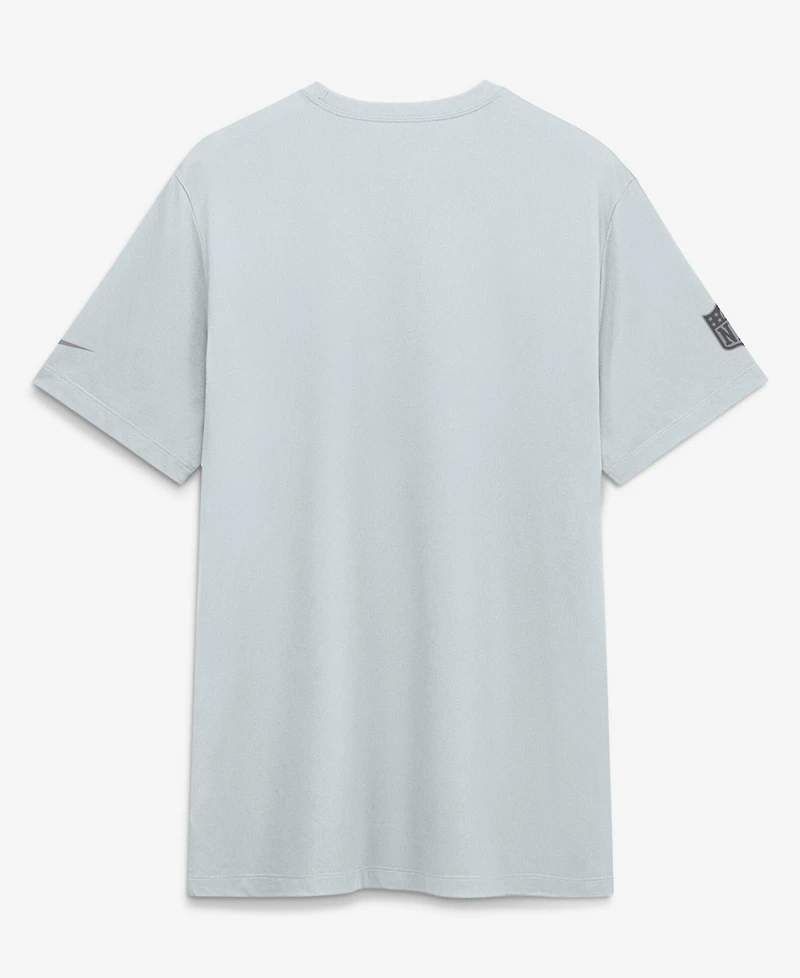 Nike Men's Silver Detroit Lions Sideline Lead The Charge Legend Dri-fit T-Shirt