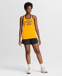 Nike Women's Gold Lsu Tigers Uni Name Tri-Blend Dri-fit Tank Top