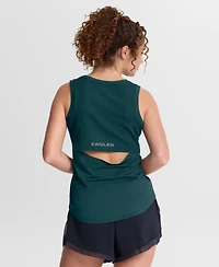 Fanatics Women's Green Philadelphia Eagles Draped Mesh Back Performance Tank Top