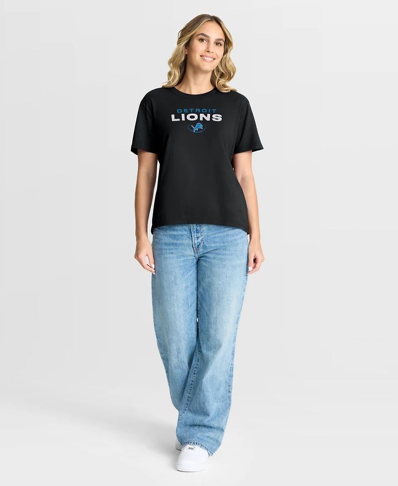 Fanatics Women's Black Detroit Lions Fade Legacy T-Shirt