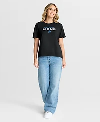 Fanatics Women's Black Detroit Lions Fade Legacy T-Shirt