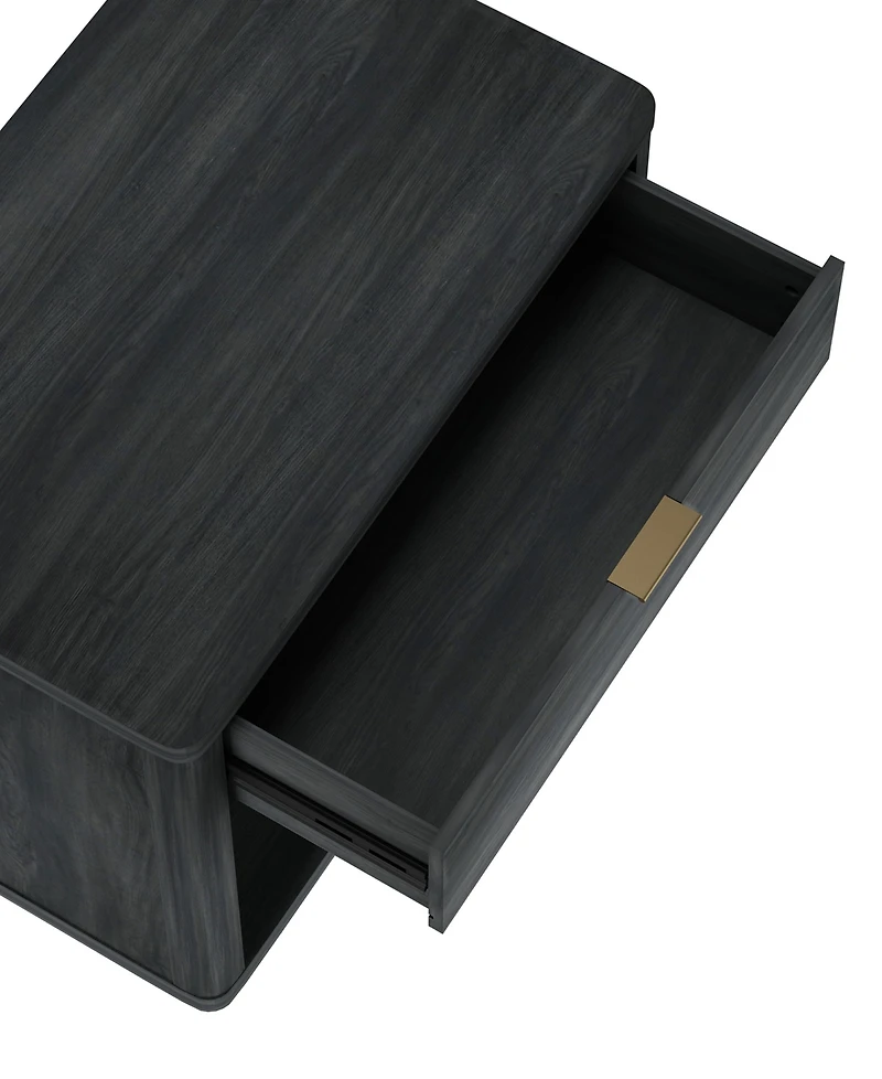 Manhattan Comfort Evelyn 2-Piece 32" Modern 1-Drawer Nightstands