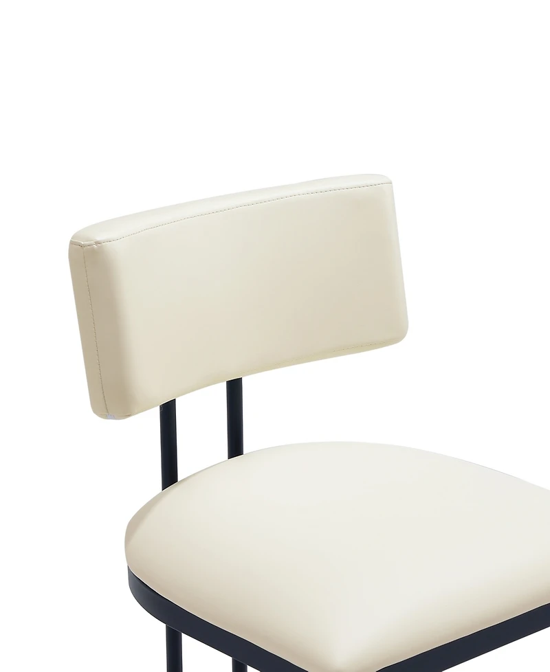 Manhattan Comfort Juno 18.5" Faux Leather Upholstered Metal Barstool