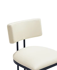 Manhattan Comfort Juno 18.5" Faux Leather Upholstered Metal Barstool