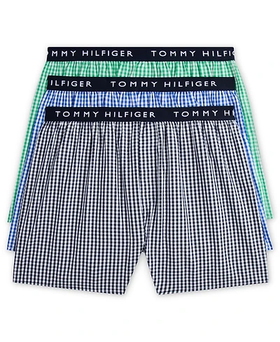 Tommy Hilfiger Men's Cotton Classics Woven Boxer Briefs, 3-Pack Set
