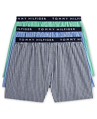 Tommy Hilfiger Men's Cotton Classics Woven Boxer Briefs, 3-Pack Set