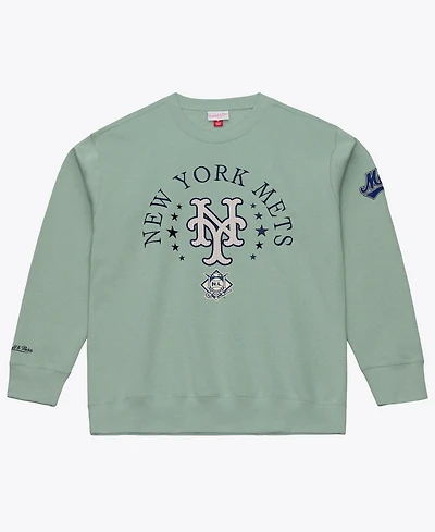 Mitchell & Ness Men's Green New York Mets Yacht Rock Fleece Sweatshirt