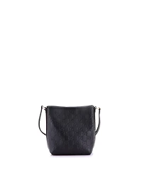 Pre-Owned Gucci Nano Gg Emblem Bucket Bag Gg Debossed Leather