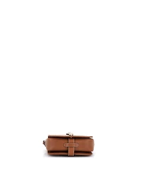 Pre-Owned Gucci Mini Gg Emblem Flap Crossbody Bag Gg Coated Canvas