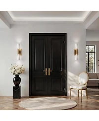 Tribesigns 21.7" Wall Sconces, 2-Light Modern Wall Light Fixture with Frosted Glass Shade