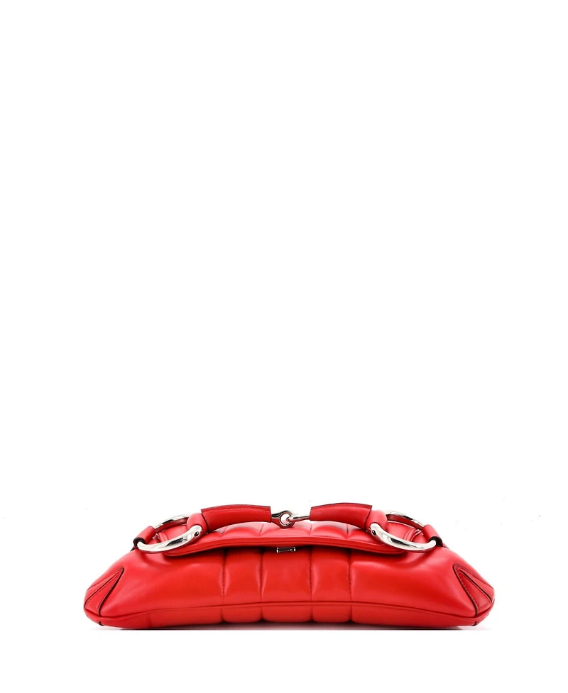 Pre-Owned Gucci Medium Horsebit Chain Shoulder Bag Vertical Quilted Leather