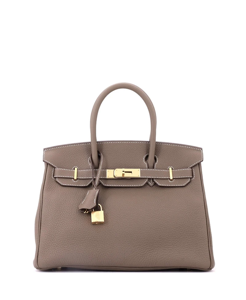 Pre-Owned Hermes Birkin Handbag Togo with Gold Hardware