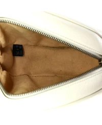 Pre-Owned Gucci Mini Gg Marmont Round Shoulder Bag Matelasse Leather