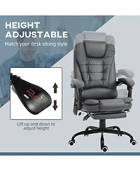 Boyel Living 7-Point Vibrating Massage Office Chair High Back Executive Recliner with Lumbar Support