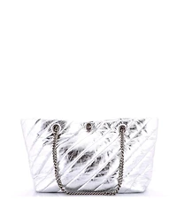 Pre-Owned Balenciaga Medium Crush Carry All Chain Tote Quilted Leather
