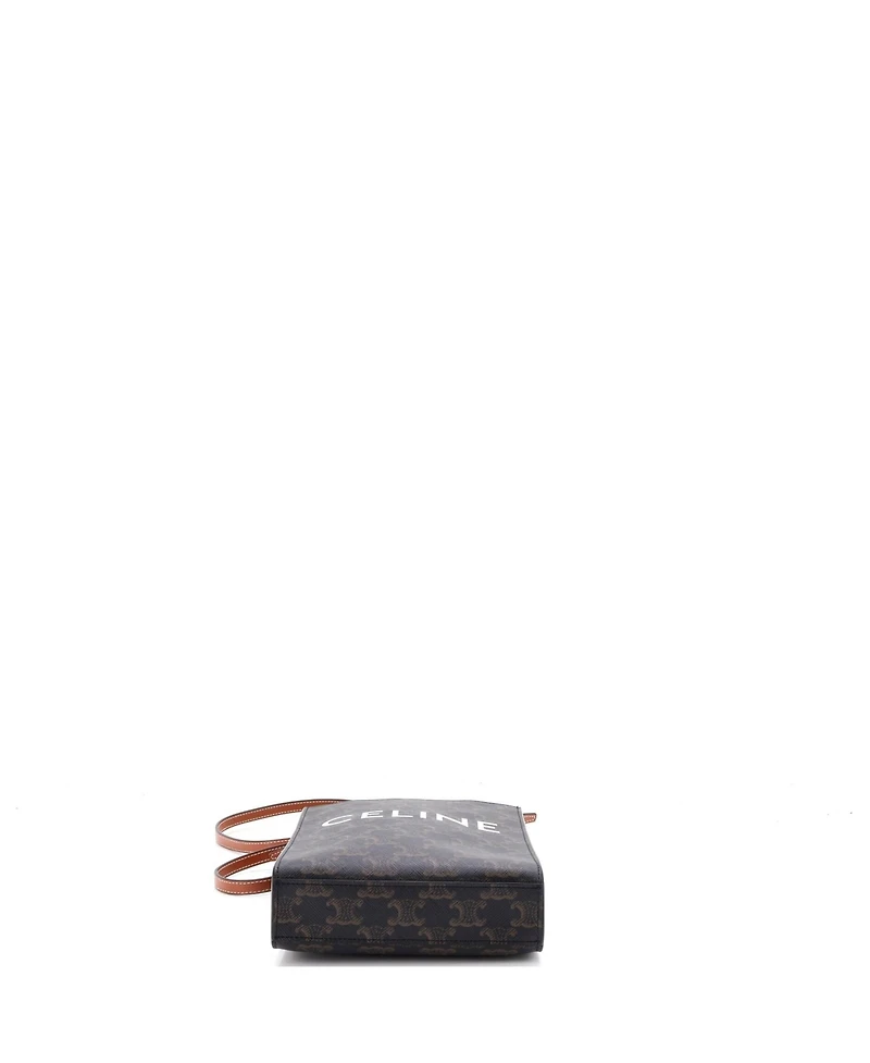 Pre-Owned Celine Mini Vertical Cabas Tote Triomphe Coated Canvas