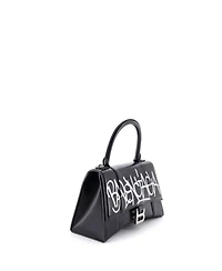 Pre-Owned Balenciaga Small Graffiti Hourglass Top Handle Bag Leather