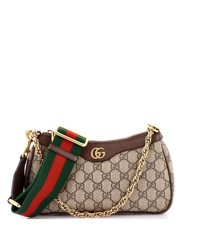 Pre-Owned Gucci Small Ophidia Charm Shoulder Bag Gg Coated Canvas