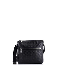 Pre-Owned Gucci Small Signature Zip Messenger Bag Guccissima Leather