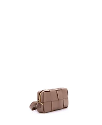 Pre-Owned Bottega Veneta Small Brick Cassette Shoulder Bag Maxi Intrecciato Leather