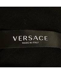Pre-Owned Versace Women's Crepe Medusa Detail Ruche Midi Dress