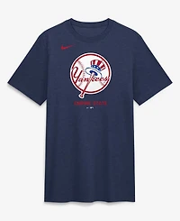 Nike Men's Navy New York Yankees Tri-Blend Logo T-Shirt