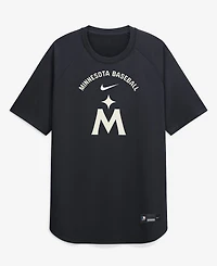 Nike Men's Navy Minnesota Twins Authentic Collection Batting Practice Pre-Game Raglan Dri-fit Top
