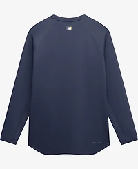 Nike Men's Navy Milwaukee Brewers Authentic Collection Raglan Dri-fit Sweatshirt