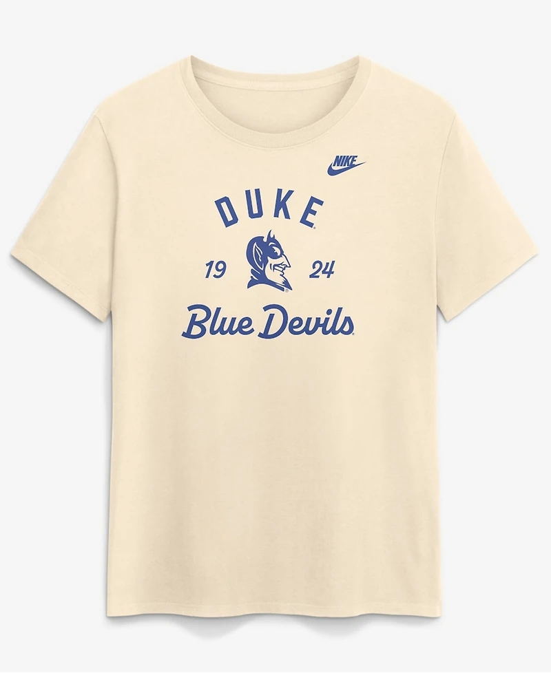 Nike Women's Natural Duke Blue Devils Legacy Team Name T-Shirt
