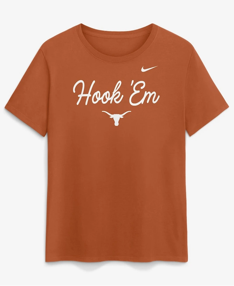 Nike Women's Orange Texas Longhorns Script Mantra Logo T-Shirt