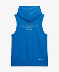 Nike Men's Blue Detroit Lions Sideline Standard Issue Dri-fit Sleeveless Hoodie